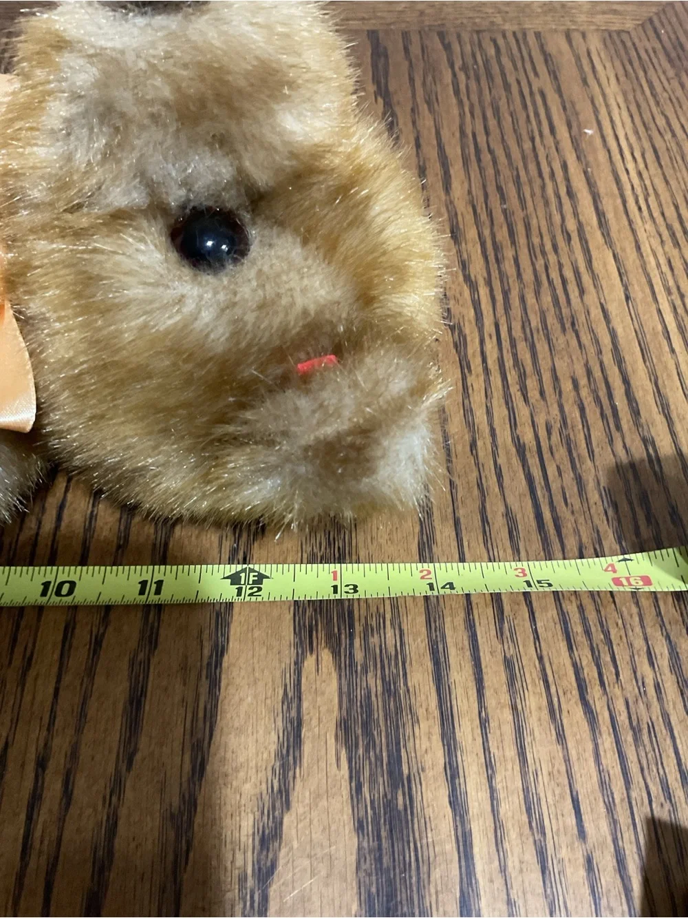 TY “Ginger” Classic Plush Teddy Bear with Satin Ribbon retired 1996